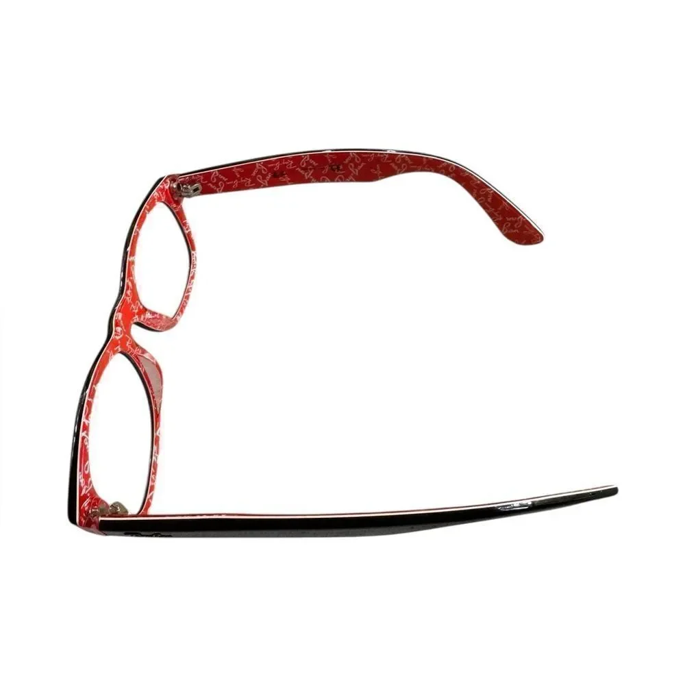 Ray-Ban Eyeglasses Frames RB5184 2479 Black Orange Round Full Rim with case